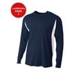 thumbnail image 1 of JustBlanks Plain Long Sleeve Shirt Men Active Quick Dry Crew Neck Jersey, 1 of 1