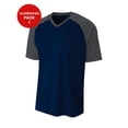 thumbnail image 1 of JustBlanks Raglan Dry Fit Outdoor V Neck Athletic Soft Sports Jersey Short Sleeves Baseball T Shirt, 1 of 1
