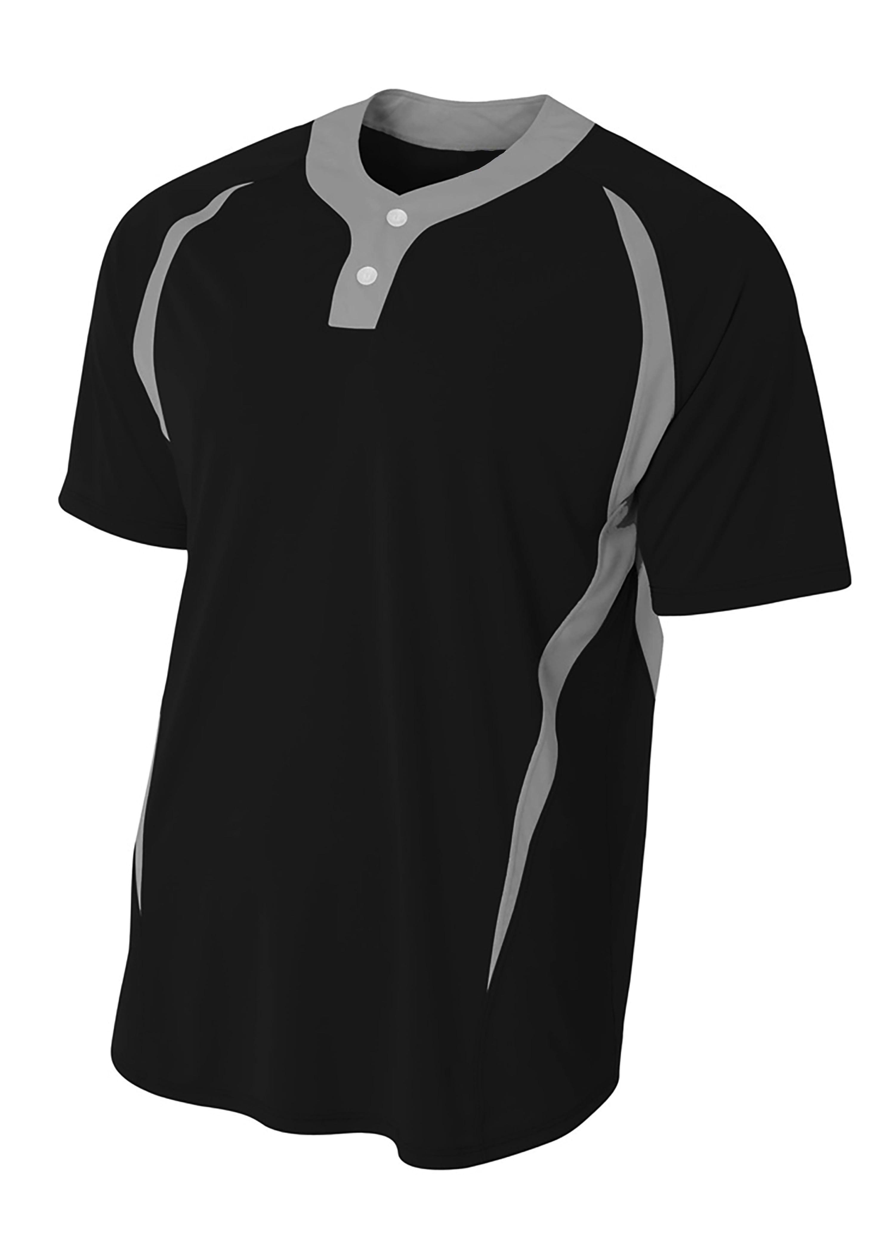 Justblanks short sleeve henley shirts for men 2 button baseball