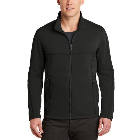 JustBlanks Smooth Fleece Jacket with Molded Zipper Contrast Stitching