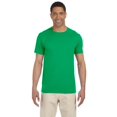 thumbnail image 1 of JustBlanks Softstyle T-Shirt Rib Collar Taped Neck And Shoulders For Comfort And Durability, Irish Green, XL, 1 of 1