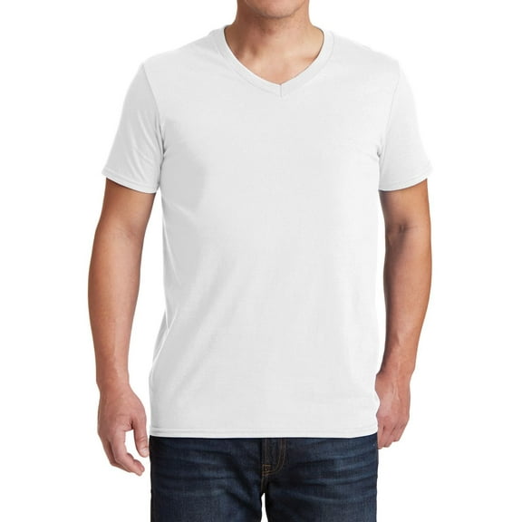 JustBlanks Softstyle V Neck T Shirt Modern Classic Fit Taped Neck Shoulders for Comfort