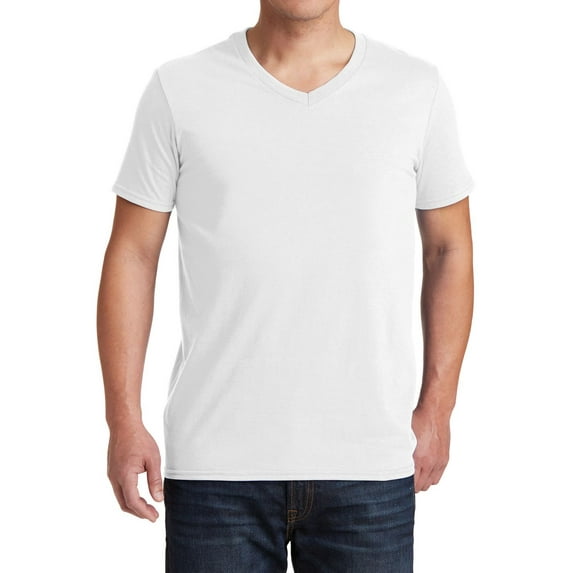 JustBlanks Softstyle V Neck T Shirt Modern Classic Fit Taped Neck Shoulders for Comfort