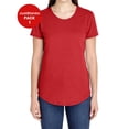 thumbnail image 1 of JustBlanks Softstyle Women Triblend T Shirt Moisture Management Properties Taped Neck Narrow Width Rib Collar, 1 of 1