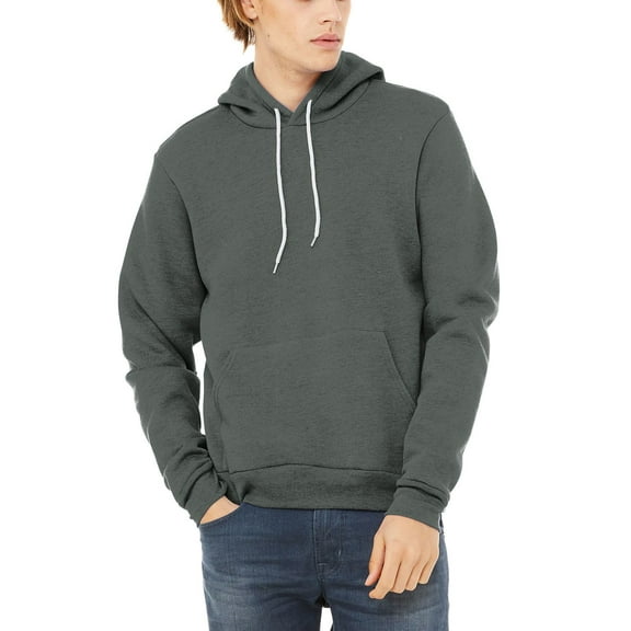 JustBlanks Sponge Fleece Pullover Long Sleeve Hoodie Sweatshirt Soft Cotton Poly Blend