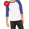 thumbnail image 1 of JustBlanks Three Quarter Sleeve Baseball T Shirt Pre Shrunk Contrast Raglan, 1 of 1