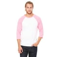 thumbnail image 1 of JustBlanks Three Quarter Sleeve Baseball T Shirt Pre Shrunk Contrast Raglan, 1 of 1