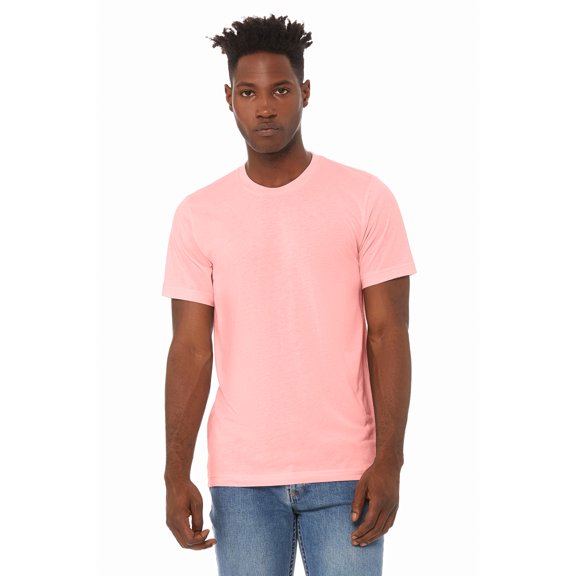 JustBlanks Triblend Short Sleeve T Shirt, PINK TRIBLEND, XL