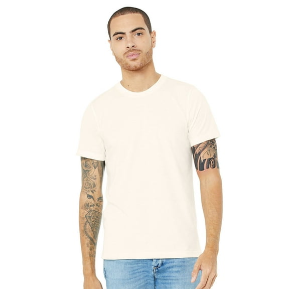 JustBlanks Triblend Short Sleeve T Shirt, SOL NATURAL TRBL, L