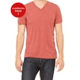 thumbnail image 1 of JustBlanks Triblend V Neck Short Sleeve Tee Side Seams Sizing Retail Fit Pre Shrunk, 1 of 1