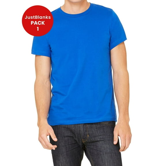 JustBlanks Mens Womens Crew Neck Tee American Made Lightweight Cotton