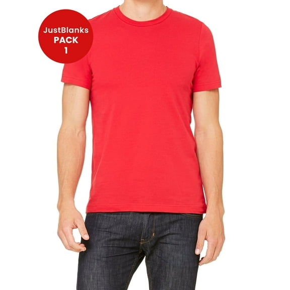 JustBlanks Mens Womens Crew Neck Tee American Made Lightweight Cotton