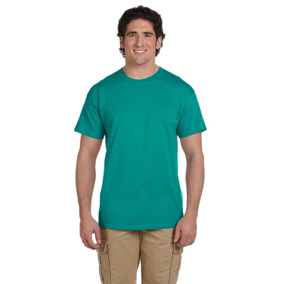 JustBlanks Ultra Cotton T-Shirt Classic Fit Classic Width Rib Collar Taped Neck And Shoulders For Comfort, Jade Dome , L