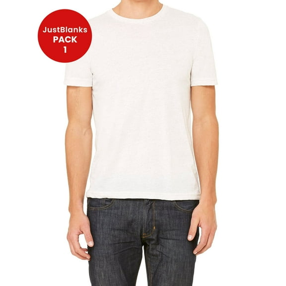 JustBlanks Ultra Soft Triblend T Shirt Fitted Crew Neck For Men Women