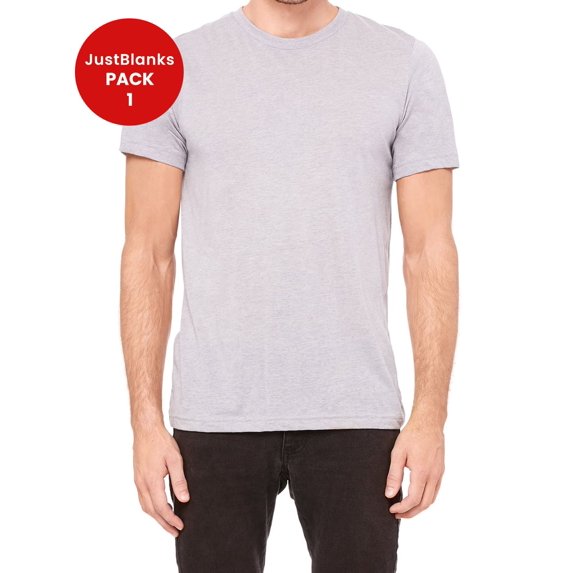 JustBlanks Ultra Soft Triblend T Shirt Fitted Crew Neck For Men Women