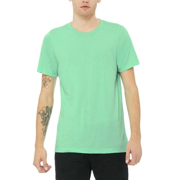JustBlanks Ultra Soft Triblend T Shirt Fitted Crew Neck For Men Women