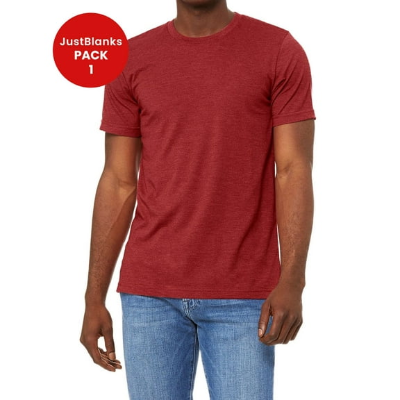 JustBlanks Jersey Tee Coverstitched Collar Sleeves Shoulder to Shoulder Taping