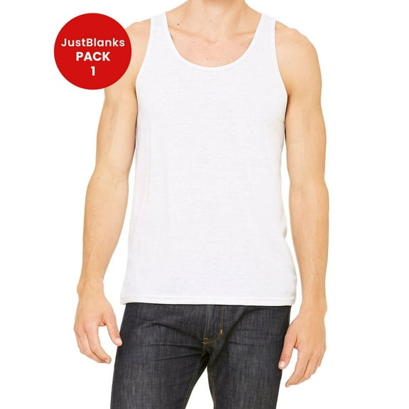 JustBlanks Jersey Tank Top Soft Cotton Blend Lightweight Sleeveless