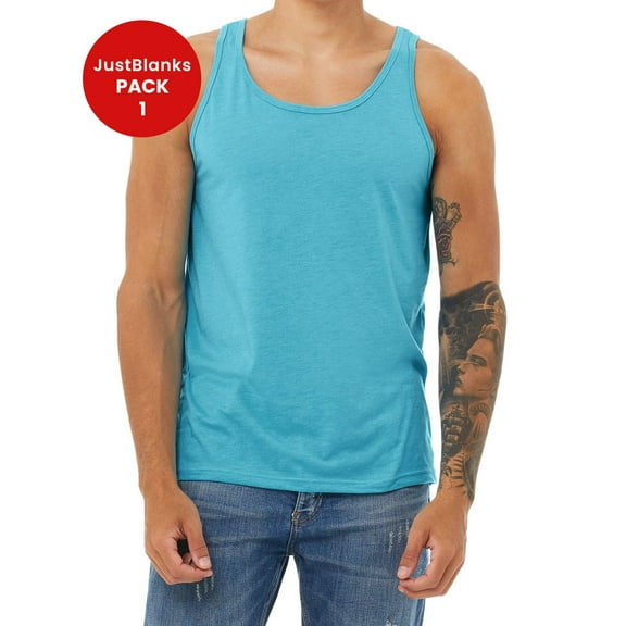 JustBlanks Jersey Tank Top Soft Cotton Blend Lightweight Sleeveless