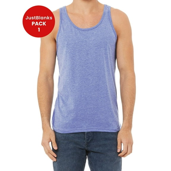 JustBlanks Jersey Tank Top Soft Cotton Blend Lightweight Sleeveless