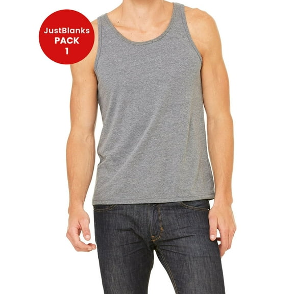 JustBlanks Jersey Tank Top Soft Cotton Blend Lightweight Sleeveless