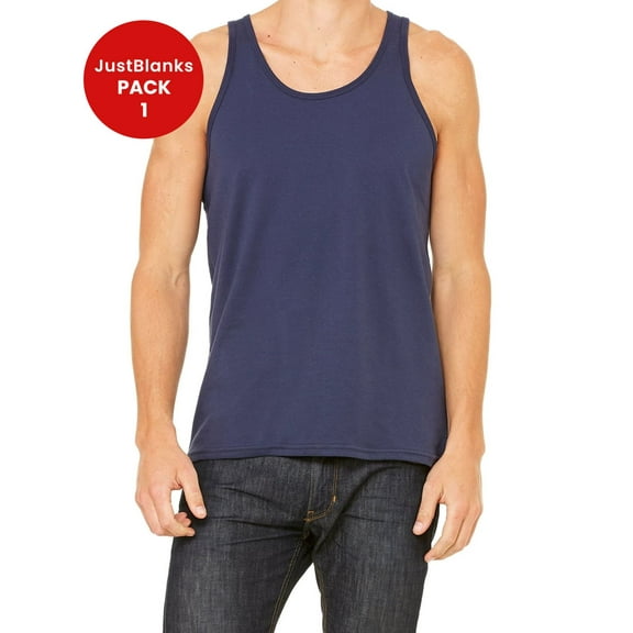JustBlanks Jersey Tank Top Soft Cotton Blend Lightweight Sleeveless