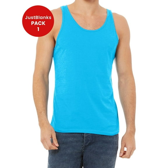 JustBlanks Jersey Tank Top Soft Cotton Blend Lightweight Sleeveless