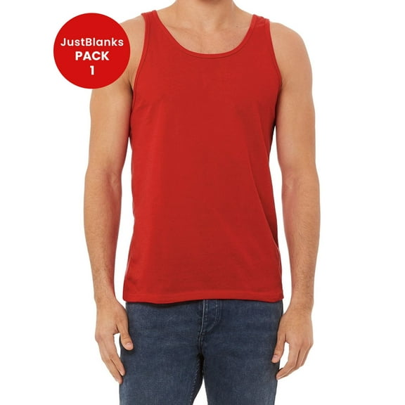 JustBlanks Jersey Tank Top Soft Cotton Blend Lightweight Sleeveless