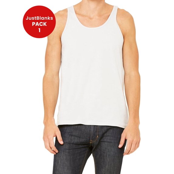 JustBlanks Jersey Tank Side seams Unisex sizing Pre-shrunk Retail fit