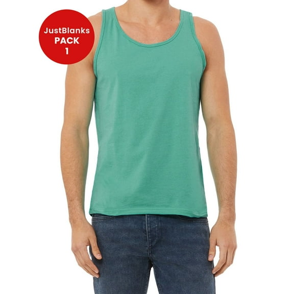 JustBlanks Jersey Tank Top Soft Cotton Blend Lightweight Sleeveless