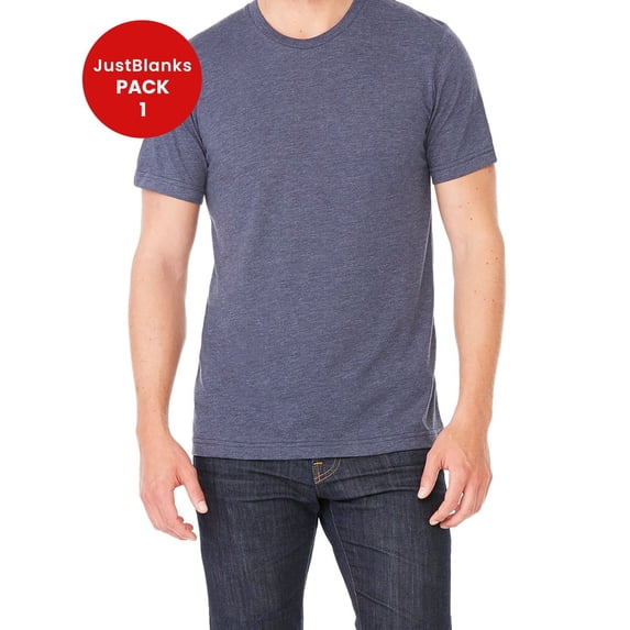 JustBlanks Jersey Tee Coverstitched Collar Sleeves Shoulder to Shoulder Taping
