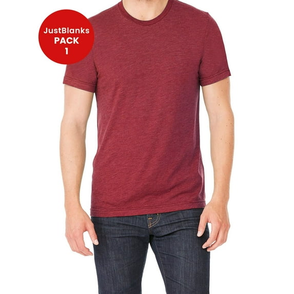 JustBlanks Jersey Tee Coverstitched Collar Sleeves Shoulder to Shoulder Taping