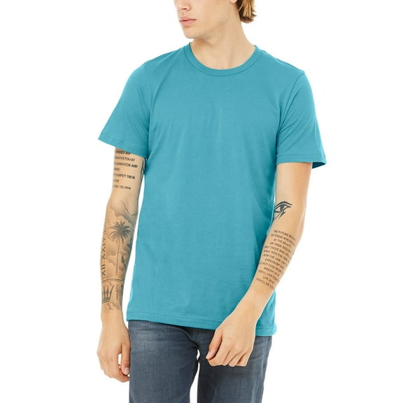 JustBlanks Jersey Tee Coverstitched Collar Sleeves Shoulder to Shoulder Taping