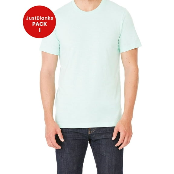 JustBlanks Jersey Tee Coverstitched Collar Sleeves Shoulder to Shoulder Taping