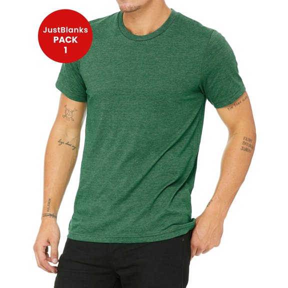 JustBlanks Jersey Tee Coverstitched Collar Sleeves Shoulder to Shoulder Taping