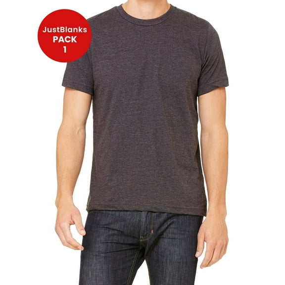 JustBlanks Jersey Tee Coverstitched Collar Sleeves Shoulder to Shoulder Taping