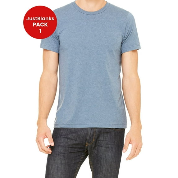 JustBlanks Jersey Tee Coverstitched Collar Sleeves Shoulder to Shoulder Taping