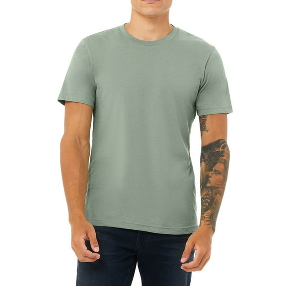 JustBlanks Jersey Tee Coverstitched Collar Sleeves Shoulder to Shoulder Taping