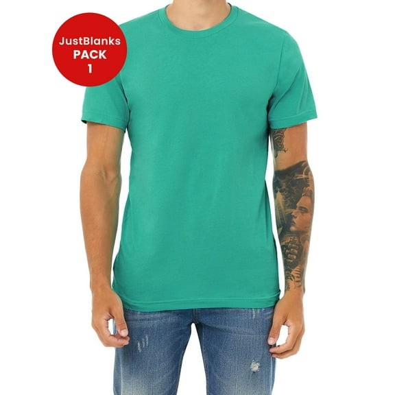 JustBlanks Jersey Short Sleeve Tee Shoulder to Shoulder Taping Side Seams