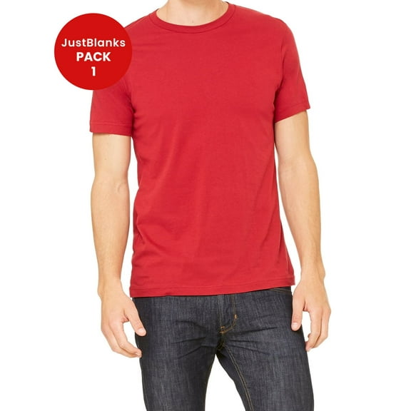 JustBlanks Jersey Short Sleeve Tee Shoulder to Shoulder Taping Side Seams