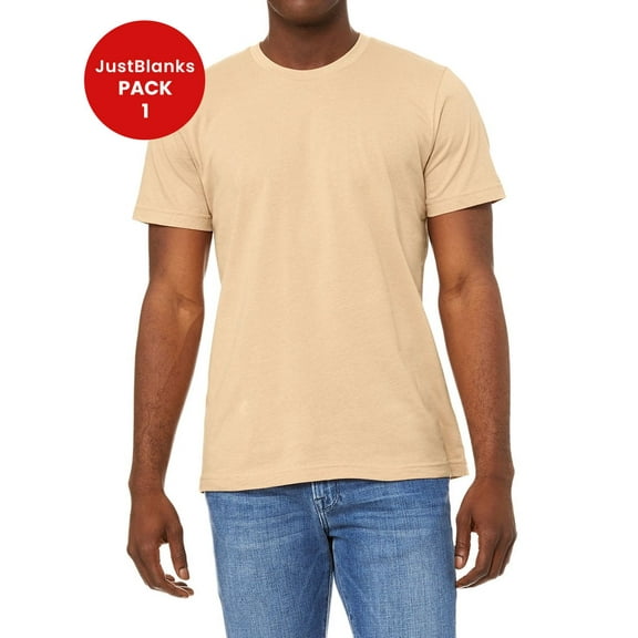 JustBlanks Jersey Short Sleeve Tee Shoulder to Shoulder Taping Side Seams