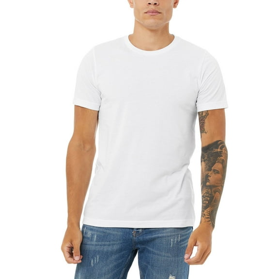 JustBlanks Jersey Tee Coverstitched Collar Sleeves Shoulder to Shoulder Taping