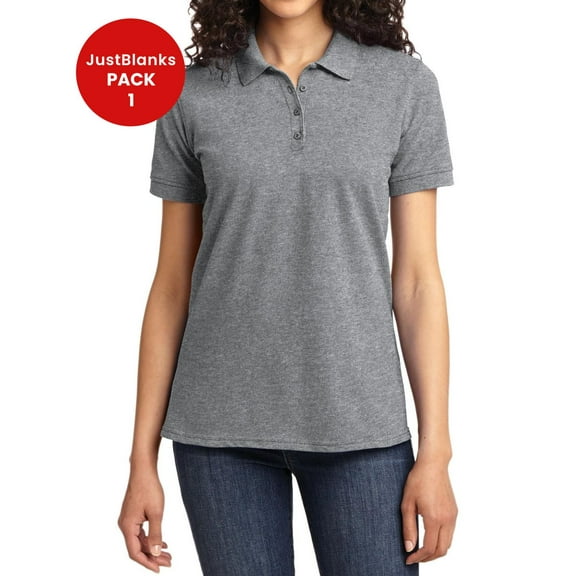 JustBlanks With a stain-release finish, this budget-minded polo is exceptionally durable Ladies Core Blend Pique Polo