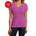 thumbnail image 1 of JustBlanks Women Perfect Blend V Neck Tee 1x1 rib knit neck Shoulder to shoulder taping, 1 of 1