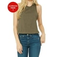 thumbnail image 1 of JustBlanks Women Racerback Crop Tank Relaxed cropped fit Raw edge armholes, 1 of 1