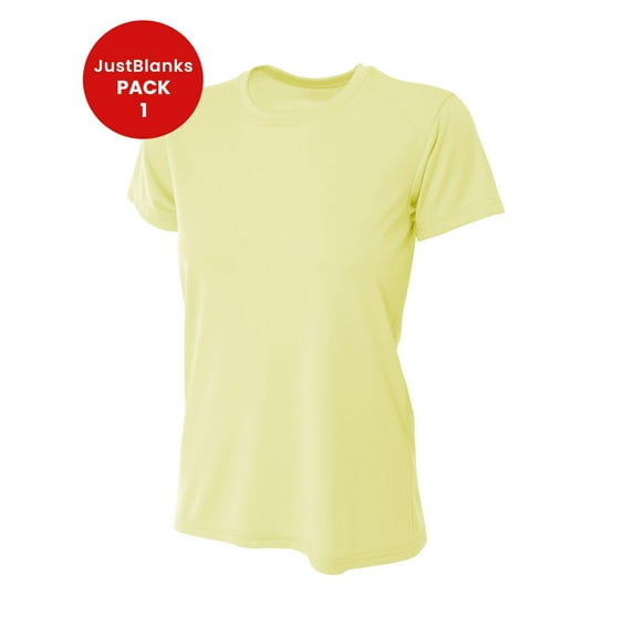 JustBlanks Women Short Sleeve Gyming T Shirt Lightweight Cooling Performance Crew Neck