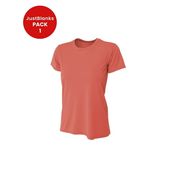 JustBlanks Women Short Sleeve Gyming T Shirt Lightweight Cooling Performance Crew Neck