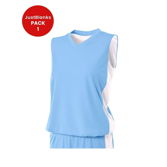 JustBlanks Womens Reversible Moisture Wicking Athletic Muscle Jersey for Basketball Training