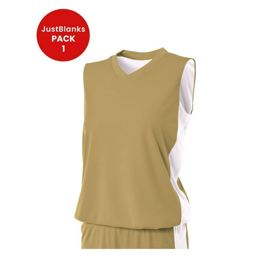 JustBlanks Womens Reversible Moisture Wicking Athletic Muscle Jersey for Basketball Training