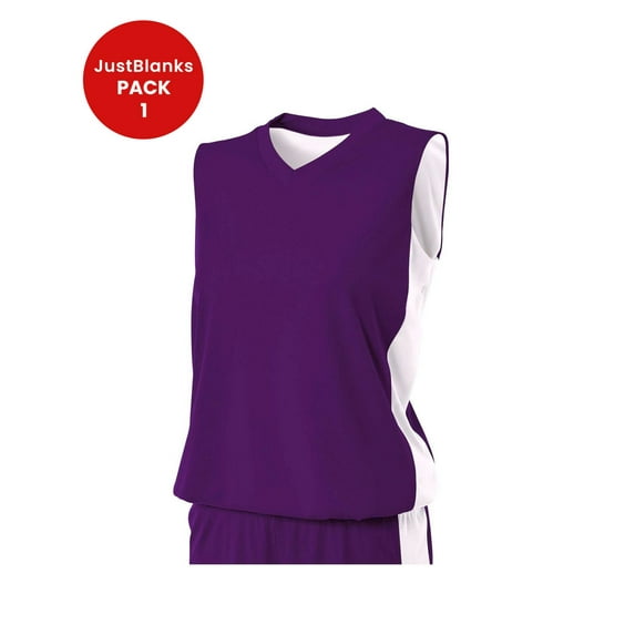 JustBlanks Womens Reversible Moisture Wicking Athletic Muscle Jersey for Basketball Training